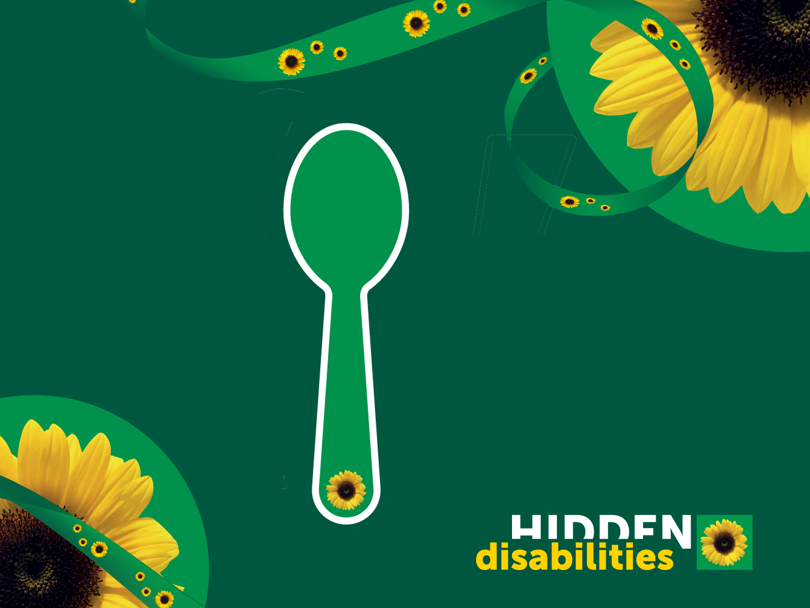 Sunflower spoon in green